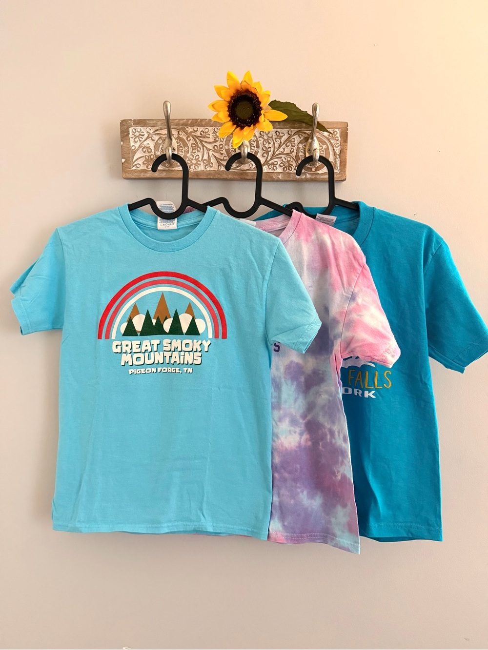 Kids 3pc Souvenir Tee Bundle-Size M-Pigeon Forge, Lake Placid & Niagara Falls NY